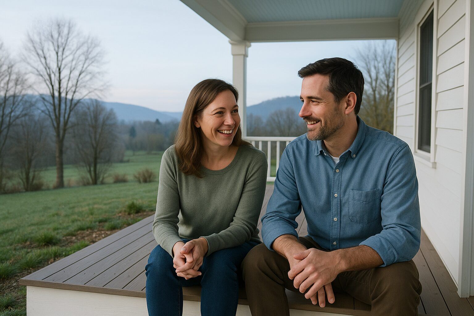 Couple in Pennsylvania talking about selling their land