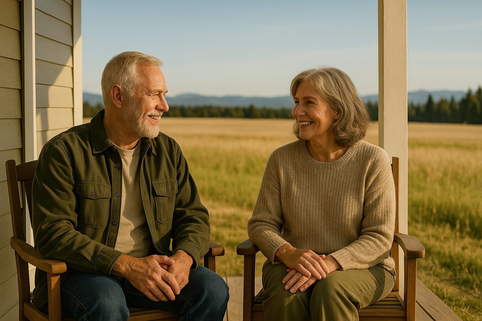 Couple in Washington talking about selling their land
