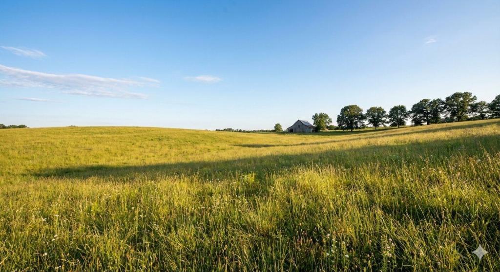 a large grassy field in North Carolina representing selling inherited land in North Carolina