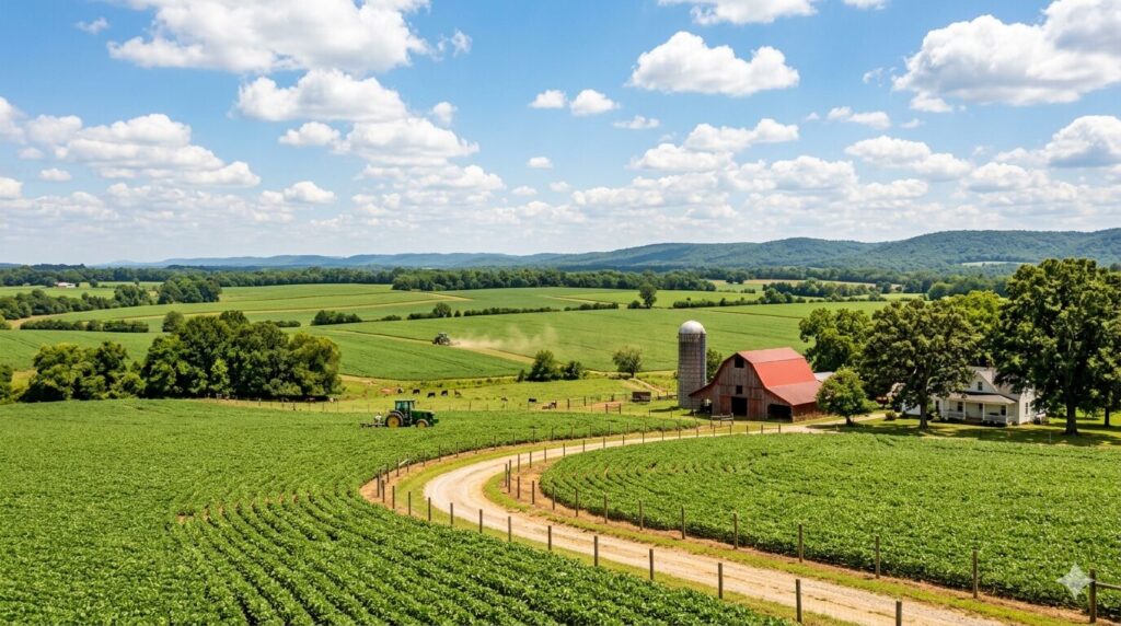 verdant Georgia farmland representing how to Sell Land with Multiple Heirs in Georgia
