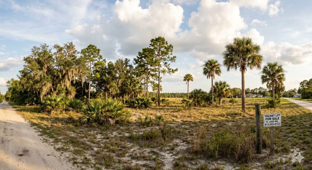 vacant parcel of land representing the probate timeline for inherited property.