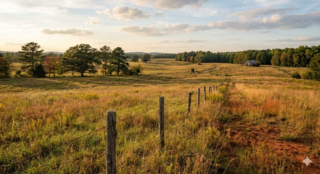 a rural North Carolina farmland to represent protecting heirs property from a forced sale.